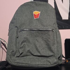 Gray Laptop Backpack with McDonald's Logo Patch (Unisex)
